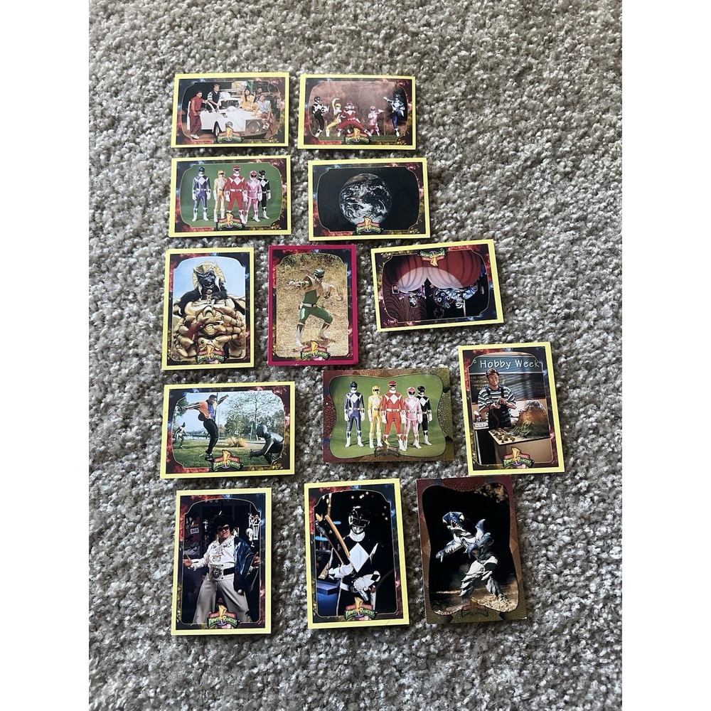 1994 Mighty Morphin Power Rangers Card Lot 13 Cards
